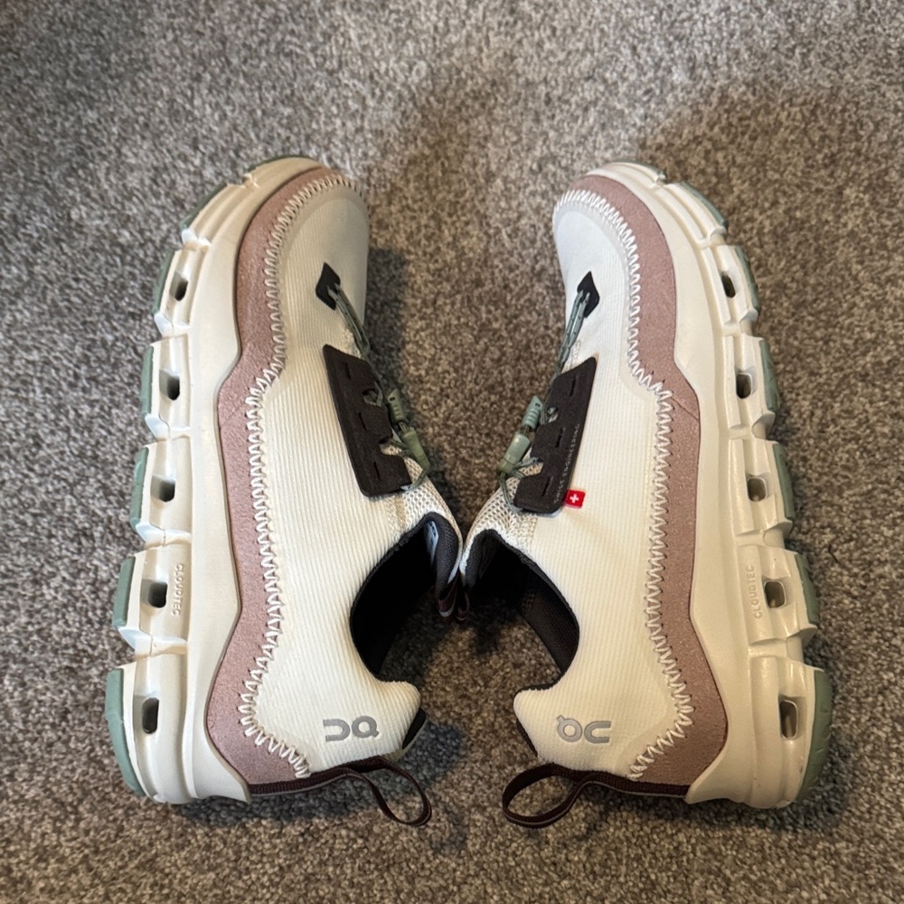 Stylish Cream and Brown Women's Sneakers - Picture 6 of 9